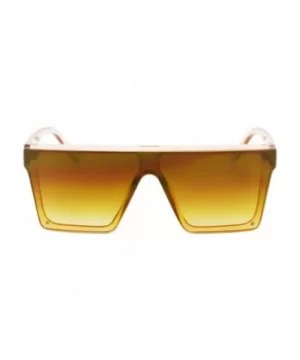 Fashion Oversized Sunglasses Semi Rimless Gold Brown - Gold-brown Mirror - C418XI5DEQ5 $10.71 Square