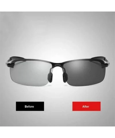 Brainart Men's Photochromic Sunglasses with Polarized Lens 100% UV for Outdoor - Gray - CI199KAYK2G $17.46 Goggle