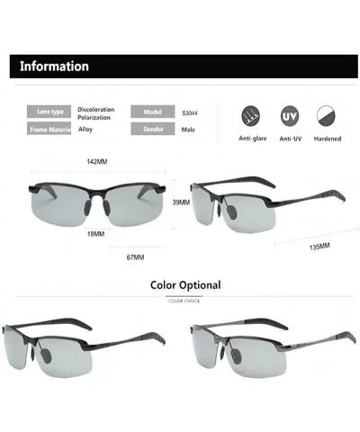 Brainart Men's Photochromic Sunglasses with Polarized Lens 100% UV for Outdoor - Gray - CI199KAYK2G $17.46 Goggle