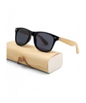 Retro Sunglasses Men Bamboo Sunglass Women Sport Goggles Gold Mirror Sun Glasses - C8 - CA194ONDKH6 $15.84 Square