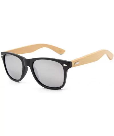 Retro Sunglasses Men Bamboo Sunglass Women Sport Goggles Gold Mirror Sun Glasses - C8 - CA194ONDKH6 $15.84 Square