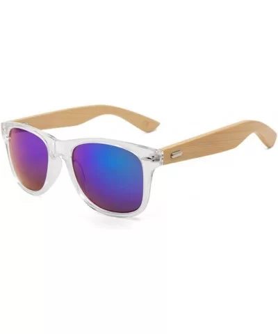 Retro Sunglasses Men Bamboo Sunglass Women Sport Goggles Gold Mirror Sun Glasses - C8 - CA194ONDKH6 $15.84 Square