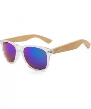 Retro Sunglasses Men Bamboo Sunglass Women Sport Goggles Gold Mirror Sun Glasses - C8 - CA194ONDKH6 $15.84 Square