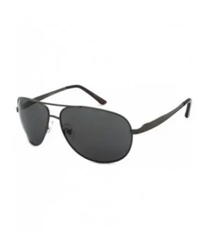 Pilot Big Aviator Sunglasses Spring Hinge for Men Women BG25006S - Gunmetal Frame/Gray Lens - CH12NDXGJQZ $6.25 Oval