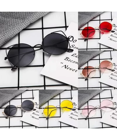 Sunglasses for Women Cat Eyes New Fashion Goggles Mirror Protection Metal Frame - Black - CI18SYK78MW $9.73 Goggle