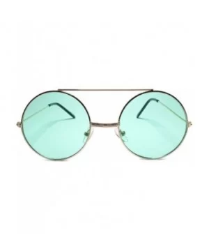 Classic Retro Hip Style Round Sunglasses - Green - CN18WEC4OYY $8.67 Round