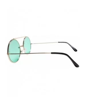 Classic Retro Hip Style Round Sunglasses - Green - CN18WEC4OYY $8.67 Round