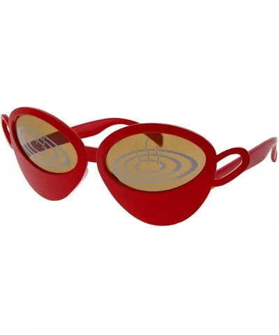 Halloween Costume Sunglasses Glasses Scary Party Men Women Adult - Coffee Cup-red - CX127OQ1XMD $7.11 Oversized