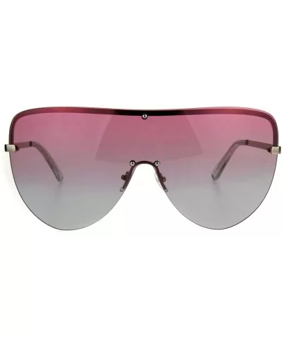 Oceanic Color Gradient Lens Oversize Shield Diva Racer Sunglasses - Pink Blue - CD185NNIM3T $9.72 Shield