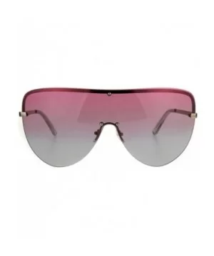 Oceanic Color Gradient Lens Oversize Shield Diva Racer Sunglasses - Pink Blue - CD185NNIM3T $9.72 Shield