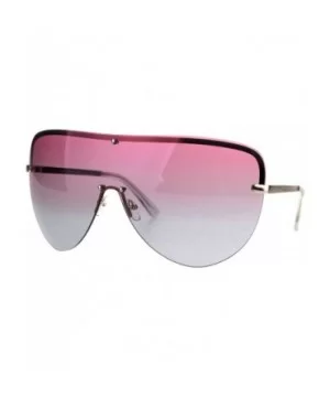 Oceanic Color Gradient Lens Oversize Shield Diva Racer Sunglasses - Pink Blue - CD185NNIM3T $9.72 Shield