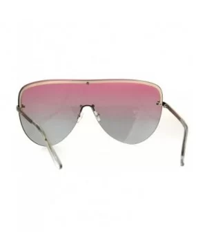 Oceanic Color Gradient Lens Oversize Shield Diva Racer Sunglasses - Pink Blue - CD185NNIM3T $9.72 Shield