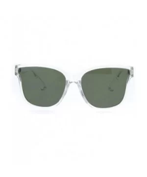 Womens Butterfly Shape Panel Lens Plastic Minimal Sunglasses - Clear Green - CK18Q79HO8U $5.31 Oversized