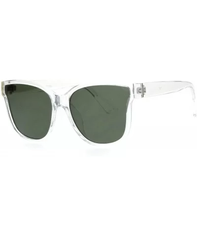 Womens Butterfly Shape Panel Lens Plastic Minimal Sunglasses - Clear Green - CK18Q79HO8U $5.31 Oversized