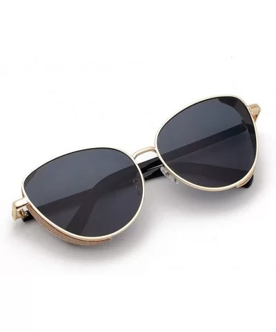 Polarized Sunglasses Classic Small Round Metal Frame for Women Polarized Sunglasses - Gray - CG199LEDW8U $6.00 Round