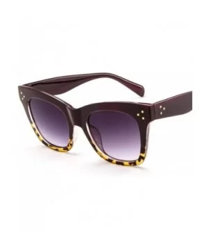 2019 Fashion Cat Eye Leopard Sunglasses Vintage Women Brand Designer Plastic C2 - C3 - CN18YZWKIUG $7.35 Aviator