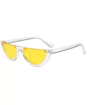 Classic Half Frame Cat Eye Sunglasses Mod Style For Men Women - C9 - CU18CN8G0QL $21.13 Goggle