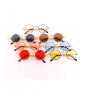 Vintage Sunglasses Designer Colorful Rhinestone - CV18URELGDT $11.26 Round