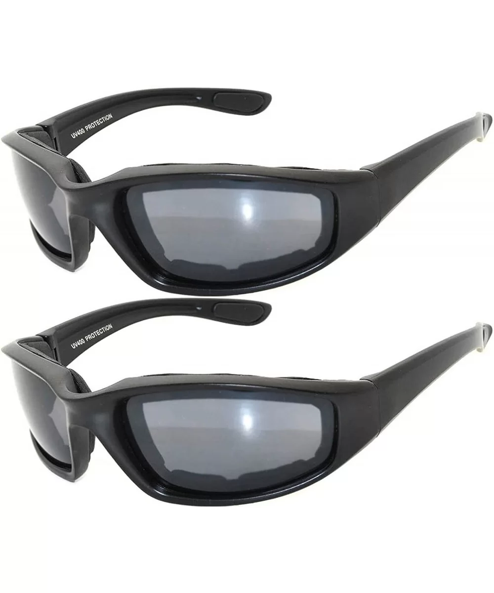 Motorcycle Polarized Padded Foam Glasses Smoke Lens Black Camo Frame - Mp_polarized_2p_black - CM185DO58N2 $16.40 Goggle