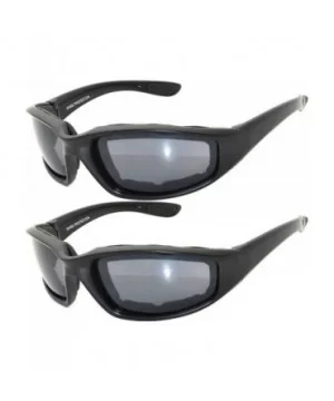 Motorcycle Polarized Padded Foam Glasses Smoke Lens Black Camo Frame - Mp_polarized_2p_black - CM185DO58N2 $16.40 Goggle