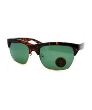 Impact Resistant Glass Lens Sunglasses Designer Rectangular Frame - Tortoise (Green) - CJ189GH2SGT $6.83 Rectangular