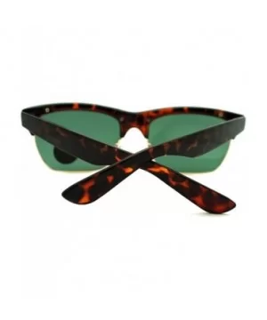 Impact Resistant Glass Lens Sunglasses Designer Rectangular Frame - Tortoise (Green) - CJ189GH2SGT $6.83 Rectangular