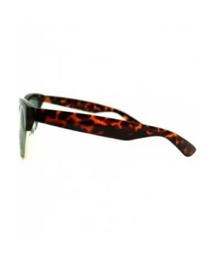 Impact Resistant Glass Lens Sunglasses Designer Rectangular Frame - Tortoise (Green) - CJ189GH2SGT $6.83 Rectangular