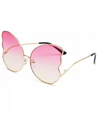 Butterfly-Shaped Sunglasses Street-Shooting Versatile Sunglasses Women'S Large-Frame Glasses - Style 4 - CI18UGKZNZQ $15.57 B...