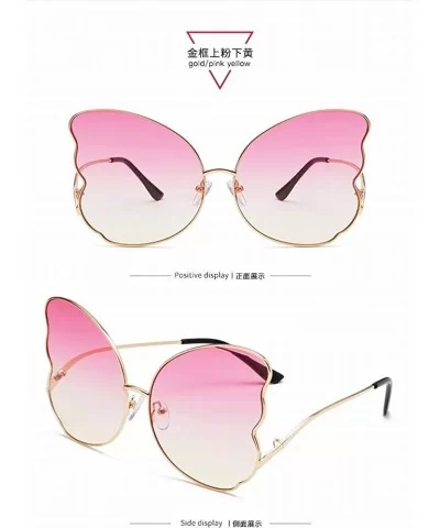 Butterfly-Shaped Sunglasses Street-Shooting Versatile Sunglasses Women'S Large-Frame Glasses - Style 4 - CI18UGKZNZQ $15.57 B...