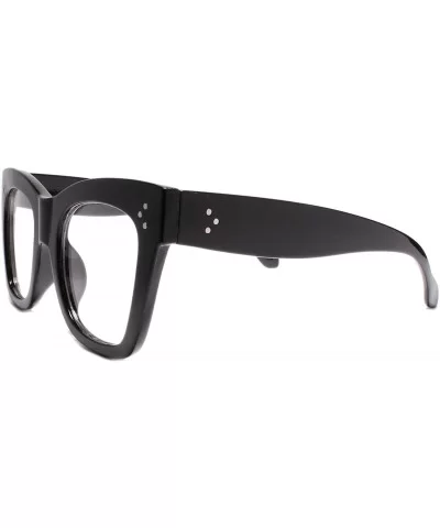 Hip Hop Vintage Retro Clear Lens Eye Glasses Fashion Square Frame - Black - CY18W66RX3U $10.57 Square