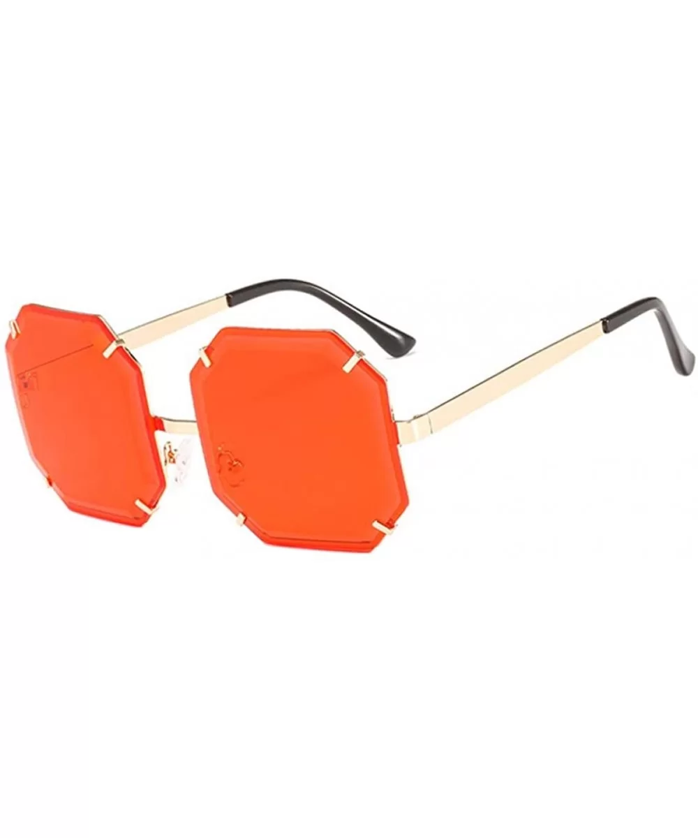 Eyewear Retro Square Sunglasses Trend Sunglasses Men And Women Gradient Sunglasses UV400 - C2 - CH18U254I6Z $9.91 Oval