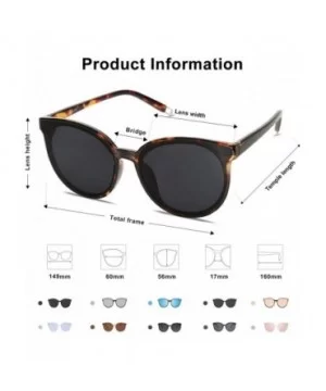 Fashion Round Sunglasses for Women Men Oversized Vintage Shades SJ2057 - 0c4 Tortoise Frame/Grey Lens - CS18XCYLOGR $12.91 Oval