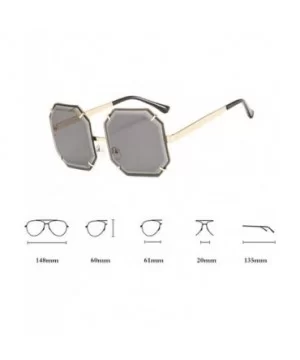 Eyewear Retro Square Sunglasses Trend Sunglasses Men And Women Gradient Sunglasses UV400 - C2 - CH18U254I6Z $9.91 Oval