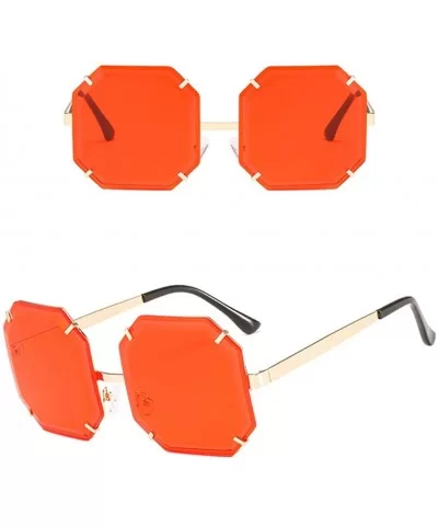 Eyewear Retro Square Sunglasses Trend Sunglasses Men And Women Gradient Sunglasses UV400 - C2 - CH18U254I6Z $9.91 Oval