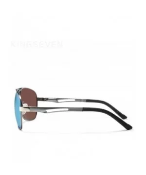 Classic Polarized Sunglasses Men Driving Aluminium Brown Frame Gold Brown - Silver Gray - CO18Y4SZKXM $10.39 Aviator