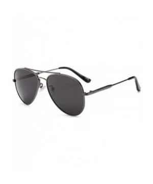 Classic Style Men Women Aviator Sunglasses Polarized Metal Mirror - Gray - CU18K3CNCNE $11.11 Aviator