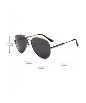 Classic Style Men Women Aviator Sunglasses Polarized Metal Mirror - Gray - CU18K3CNCNE $11.11 Aviator