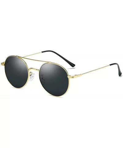 Sunglasses Trend Antique Metal Round Frame High Clear Film Sunglasses Driving Glasses To Prevent Uv - CP18TILS98T $5.67 Goggle