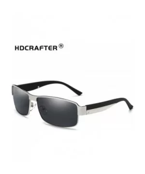 Men Women Trendy Polarized Vintage Retro Sunglasses with Rectangular Frame for Sport Driving - CH18YN7CQ68 $7.68 Sport