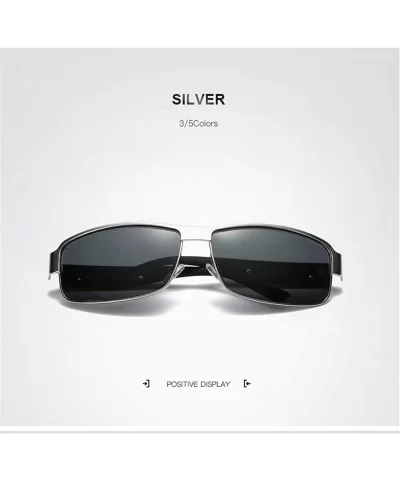 Men Women Trendy Polarized Vintage Retro Sunglasses with Rectangular Frame for Sport Driving - CH18YN7CQ68 $7.68 Sport