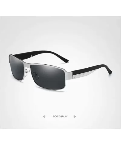 Men Women Trendy Polarized Vintage Retro Sunglasses with Rectangular Frame for Sport Driving - CH18YN7CQ68 $7.68 Sport