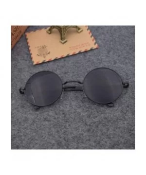 Round Retro Personality Sunglasses Female Sunglasses Tide Round Face Glasses Male - C218X5NUY5L $46.74 Rimless