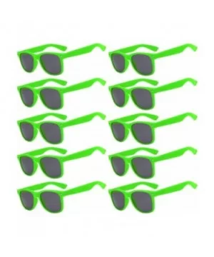 Retro Vintage Sunglasses Smoke Lens 10 Pairs in Multiple Colors. - Light_green_10_pairs - C612726OHSR $17.23 Rectangular