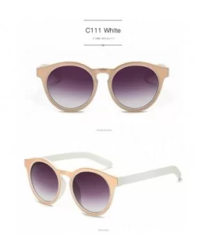 Luxury Fashion Round Sunglasses Women Brand Designer Vintage Oversized 91533Y - White Gray - C7184T5LAM5 $7.90 Oversized