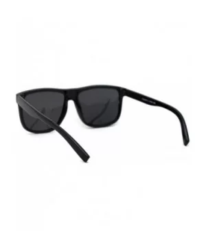 Polarized Mens Oversize Hipster Horn Rim Plastic Sunglasses - Shiny Black - CE18YZKW9EA $10.11 Rectangular