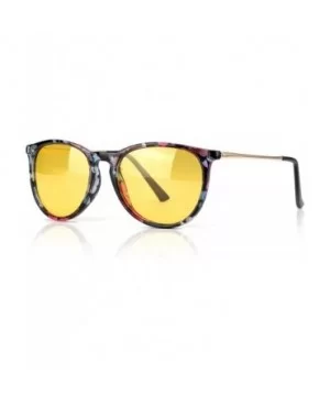 Glasses Driving Polarized Lens Rainy Indoors - Flower Frame/Polarized Yellow Lens - CS18AOICMKN $10.08 Round