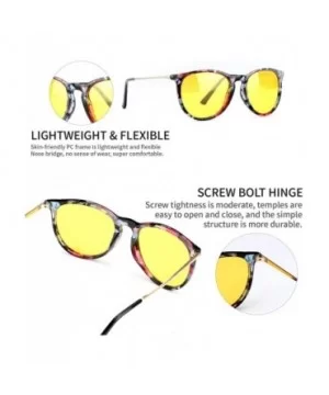 Glasses Driving Polarized Lens Rainy Indoors - Flower Frame/Polarized Yellow Lens - CS18AOICMKN $10.08 Round