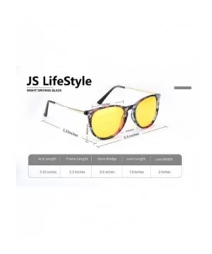 Glasses Driving Polarized Lens Rainy Indoors - Flower Frame/Polarized Yellow Lens - CS18AOICMKN $10.08 Round