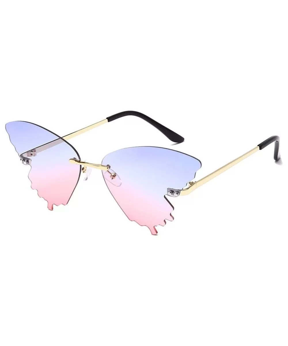 Butterfly Sunglasses Gradient Creative - C - CQ1906EYUI9 $7.39 Butterfly