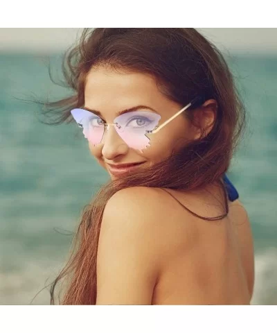 Butterfly Sunglasses Gradient Creative - C - CQ1906EYUI9 $7.39 Butterfly